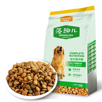 麦富迪宠物狗粮 藻趣儿美毛通用成犬粮15kg